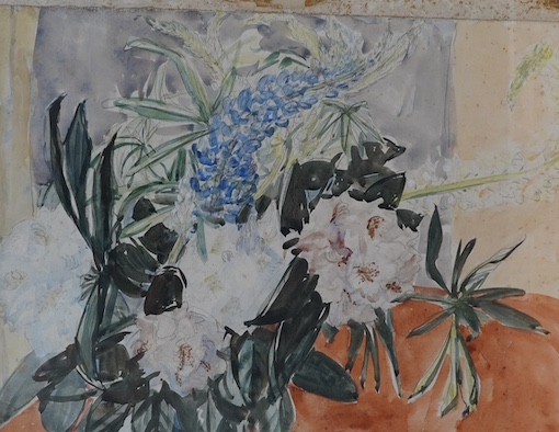 Ursula Tyrwiff (1878-1966), watercolour, Still life, 38 x 49cm. Condition - good, slipped in frame